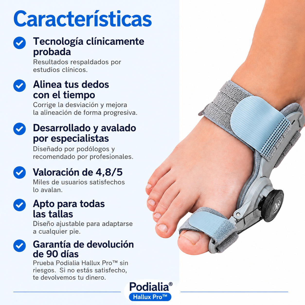 La solución para los juanetes Hallux Pro™